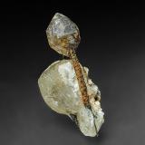 Quartz, Calcite, Marcasite<br />Treasure Mountain Diamond Mine, Little Falls, Herkimer County, New York, USA<br />5.4 x 2.6 cm<br /> (Author: am mizunaka)