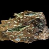 CeladonitaNorte del corte de la línea ferrocarril, Colina Malpais, Dudleyville, Condado Pinal, Arizona, USA6 x 3 cm. (Autor: Antonio P. López)