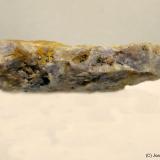 Cechita<br />Mina María Magdalena (Mina Santiago), calicata 'de l´Alzina', Lo Fangar (Els Solans), Ulldemolins, Comarca Priorat, Tarragona, Cataluña / Catalunya, España<br />60x18 mm<br /> (Autor: Joan Niella)