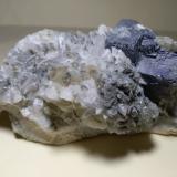 Galena, Fluorita, Calcita, Marcasita<br />Mina Muscadroxius-Genna Tres Montis, Silius, Provincia Sud Sardegna, Cerdeña/Sardegna, Italia<br />128 x 77 mm<br /> (Autor: Sante Celiberti)