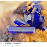 Azurite<br />Mas Dieu, Mercoirol, Alès, Gard, Occitanie, France<br />fov 3.7 mm<br /> (Author: ploum)