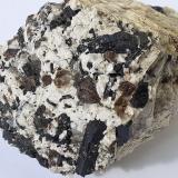 Schorl (Tourmaline Group), Almandine (Garnet Group)Val Martello (Martelltal), Gruppo Ortles-Cevedale (Ortlergruppe), Val Venosta (Vinschgau), Autonomous Province South Tyrol, Trentino-Alto Adige (Trentino-Südtirol), Italy8 x 6,5 cm (Author: Volkmar Stingl)