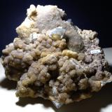 Baryte, Smithsonite (variety monheimite)Miniera Montevecchio, Arbus, Provincia Medio Campidano, Cerdeña/Sardegna, Italia18 x 16,5 cm (Author: Sante Celiberti)