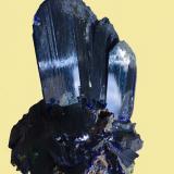 Azurite<br />Touissit mining area, Touissit District, Jerada Province, Oriental Region, Morocco<br />main crystal 5 cm tall, 9 cm for the all piece<br /> (Author: Jean Suffert)