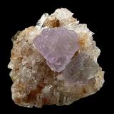 Fluorite and Creedite<br />Navidad Mine, Abasolo, Rodeo, Municipio de Rodeo, Durango, Mexico<br />27x26x21mm<br /> (Author: david916)