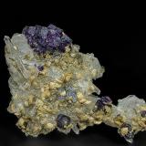 Fluorite, Quartz, Siderite, Fluorapatite<br />Ehrenfriedersdorf, Erzgebirgskreis, Saxony/Sachsen, Germany<br />8.4 x 6.5 cm<br /> (Author: am mizunaka)