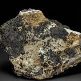 Rhodochrosite, Calcite, Kutnohorite, Quartz, HisingeriteBroken Hill Proprietary Mine, Broken Hill, Yancowinna County, New South Wales, Australia10.0 x 7.9 cm (Author: am mizunaka)