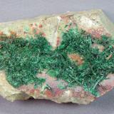 Brochantite<br />Morenci Mine, Morenci, Copper Mountain District, Shannon Mountains, Greenlee County, Arizona, USA<br />7.2cm x 4.5cm<br /> (Author: rweaver)