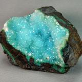 Quartz on Chrysocolla<br />Old Dominion Mine, Old Dominion vein system, Buffalo Hill, Globe, Globe-Miami District, Gila County, Arizona, USA<br />6.0cm x 5.0cm<br /> (Author: rweaver)