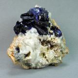 Azurite and Cerussite<br />Mammoth-St. Anthony Mine, St. Anthony deposit, Tiger, Mammoth District, Pinal County, Arizona, USA<br />5.0cm x 4.5cm<br /> (Author: rweaver)