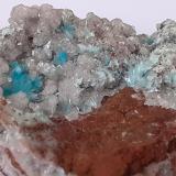 Aurichalcite, Calcite<br />Lavrion Mining District, Attikí (Attica) Prefecture, Greece<br />4 x 2,5 cm<br /> (Author: Volkmar Stingl)