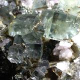 Fluorite, Pyrite, CalciteShangbao Mine, Leiyang, Hengyang Prefecture, Hunan Province, China10,5 x 6,5 cm (Author: Sante Celiberti)