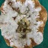 Quartz with Aragonite, Calcite and Dolomite (variety ferroan dolomite)<br />Monroe County, Indiana, USA<br />11 cm<br /> (Author: Bob Harman)