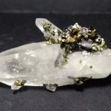 Quartz, Tetrahedrite Subgroup, Chalcopyrite<br />Casapalca, Chicla District, Huarochiri Province, Lima Department, Peru<br />55 x 29 mm<br /> (Author: Sante Celiberti)