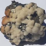 Calcite, Sphalerite, Pyrite, Arsenopyrite, Pyrrhotite<br />Stan Trg (Stan Terg, Stari Trg) Mine, Trepča Complex, Trepča Valley, Kosovska Mitrovica, Kosovska Mitrovica District, Kosovo<br />6 x 5 cm<br /> (Author: Volkmar Stingl)