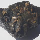 Fluorite, Calcite, Goethite<br />Yongping Mine, Yongping, Yanshan, Shangrao Prefecture, Jiangxi Province, China<br />3 x 2 cm<br /> (Author: Volkmar Stingl)