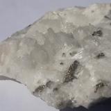 Calcite, Marcasite<br />Albvorlandtunnel, Wendlingen, Esslingen District, Stuttgart Region, Baden-Württemberg, Germany<br />7 x 6 cm<br /> (Author: Volkmar Stingl)