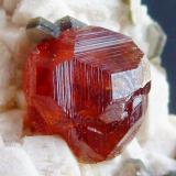 Spessartina (Grupo Granate), 'Mica'<br />Catas Spessartina Wushan, Tongbei, Yunxiao, Prefectura Zhangzhou, Provincia Fujian, China<br />0,8 x o,8 cm. el cristal<br /> (Autor: javier ruiz martin)