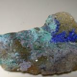 Linarite, Brochantite, FluoriteMina Santa Lucia, Fluminimaggiore, Provincia Sud Sardegna, Cerdeña/Sardegna, Italia74 x 38 mm (Author: Sante Celiberti)