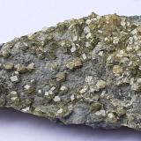 Andradite (variety Demantoide)<br />Heß Quarry, Münchberg Metamorphic complex, Wurlitz, Oberkotzau, Hof, Oberfranken, Bavaria/Bayern, Germany<br />5 x 2,5 cm<br /> (Author: Volkmar Stingl)