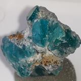 Beryl (variety Emerald)<br />Muzo mining district, Western Emerald Belt, Boyacá Department, Colombia<br />1 x 1 cm<br /> (Author: Volkmar Stingl)