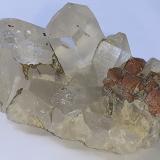 Quartz, limonit after Pyrite<br />Samnaun, Müstair Valley, Engadin Valley, Grischun (Grisons; Graubünden), Switzerland<br />5,5 x 3 cm<br /> (Author: Volkmar Stingl)