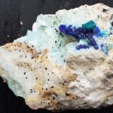 Azurite, Malachite, Dolomite<br />Ringenwechsel Mining District, Troi, District Schwaz, Inn Valley, North Tyrol, Tyrol/Tirol, Austria<br />3 x 3 cm<br /> (Author: Volkmar Stingl)