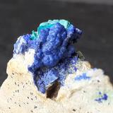 Azurite, Malachite<br />Ringenwechsel Mining District, Troi, District Schwaz, Inn Valley, North Tyrol, Tyrol/Tirol, Austria<br />3 x 3 cm<br /> (Author: Volkmar Stingl)