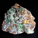Conichalcita (Conicalcita), Arsenocrandallita, LavendulanaConcesión La Reconquistada, Pastrana, Mazarrón, Comarca Alto Guadalentín, Región de Murcia (Murcia), España5 x 5 cm. (Autor: Antonio P. López)