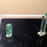 Beryl (variety Emerald)<br />Jos Plateau, Ropp District, Plateau State, Nigeria<br />!9 x 4 mm (the biggest)<br /> (Author: Sante Celiberti)