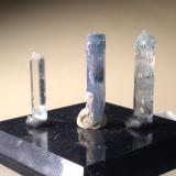 Beryl (variety Aquamarine)<br />Jos Plateau, Ropp District, Plateau State, Nigeria<br />26 x 7 mm (the biggest)<br /> (Author: Sante Celiberti)