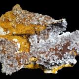 Estroncianita<br />Mina Barita, Sierra Cabeçó d'Or, Municipio Busot, Comarca Campo de Alicante, Alicante / Alacant, Comunidad Valenciana / Comunitat Valenciana, España<br />10 x 7 cm.<br /> (Autor: Antonio P. López)