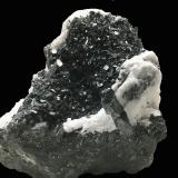 Manganite on white Baryte<br />Ilfeld, Nordhausen, Nordhausen District, Thuringia/Thüringen, Germany<br />10 X 10 X 9 cm<br /> (Author: Jean Suffert)