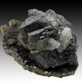 Ferberite, Muscovite, Quartz and Siderite<br />Minas da Panasqueira, Aldeia de São Francisco de Assis, Covilhã, Castelo Branco, Cova da Beira, Centro, Portugal<br />16 cm x 14 cm x 10 cm<br /> (Author: silvia)