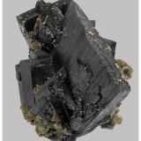 Ferberite, Chalcopyrite, Pyrite, Muscovite<br />Minas da Panasqueira, Aldeia de São Francisco de Assis, Covilhã, Castelo Branco, Cova da Beira, Centro, Portugal<br />14 cm x 10 cm x 10 cm<br /> (Author: silvia)