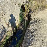 Parte del agua es desviada por una acequia para su aprovechamiento en molinos situados aguas abajo. (Autor: Josele)