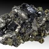 Cassiterite, Arsenopyrite, Fluorapatite, Chalcopyrite, Muscovite<br />Minas da Panasqueira, Aldeia de São Francisco de Assis, Covilhã, Castelo Branco, Cova da Beira, Centro, Portugal<br />11 cm x  6 cm x 3 cm<br /> (Author: silvia)