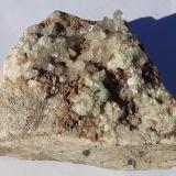Quartz, Malachite, Dolomite<br />Weißer Schrofen, Strass im Zillertal, Schwaz District, North Tyrol, Tyrol/Tirol, Austria<br />6 x 3,5 cm<br /> (Author: Volkmar Stingl)