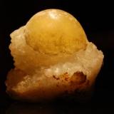 Fluorite ( yellow ball ) on Quartz
Aurangabad, India
6.5 x 6.0 x 5.6 (Author: Gail)