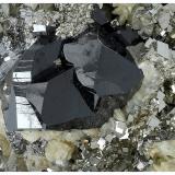 Cassiterite, Pyrite, Arsenopyrite, Siderite<br />Minas da Panasqueira, Aldeia de São Francisco de Assis, Covilhã, Castelo Branco, Cova da Beira, Centro, Portugal<br />6 cm x 4 cm x 4 cm<br /> (Author: silvia)