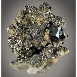 Cassiterite, Pyrite, Arsenopyrite, Siderite<br />Minas da Panasqueira, Aldeia de São Francisco de Assis, Covilhã, Castelo Branco, Cova da Beira, Centro, Portugal<br />6 cm x 4 cm x 4 cm<br /> (Author: silvia)