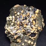 Pyrrhotite, Arsenopyrite, Arsenopyrite after Pyrrhotite, Sphalerite, Galena, RhodochrositeTrep&#269;a Complex, Trep&#269;a Valley, Kosovska Mitrovica, Kosovska Mitrovica District, Kosovo78 x 65 mm (Author: Sante Celiberti)