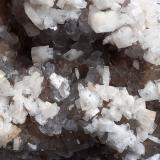Baryte and Calcite on Magnesite<br />Magnesite deposit, Bürglkopf, Hochfilzen, Kitzbühel District, North Tyrol, Tyrol/Tirol, Austria<br />10 x 8 cm<br /> (Author: Volkmar Stingl)