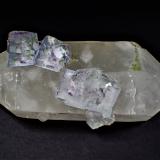 Quartz, Fluorite, Chlorite<br />Yaogangxian Mine, Yizhang, Chenzhou Prefecture, Hunan Province, China<br />123 mm x 52 mm x 50 mm<br /> (Author: Don Lum)