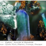 Azurite/Malachite<br />Ojuela Mine, Mapimí, Municipio Mapimí, Durango, Mexico<br />fov 2.30 mm<br /> (Author: ploum)