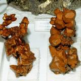 USA mineral classics is where the Folch Collection is very strong. Two excellent 11-13 cm. (4½ - 5 inches) tall native Copper specimens from Michigan. Both the crystal definition and their high quality can be considered exceptional. Really top  specimens. (Author: Joan Rosell)