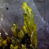 Epidota.<br />Obras del túnel de Pigot, Autovia C-25, Pla de Pigot, Arbúcies, Comarca La Selva, Massís del Montseny, Gerona / Girona, Cataluña / Catalunya, España<br />2´573 x 1´894 mm.<br /> (Autor: Jesus Franquesa Baucells)