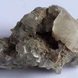 Fluorite, Calcite<br />Weißeck Mountain area, Murwinkel, Lungau, Salzburg, Austria<br />3,5 x 2,5 cm<br /> (Author: Volkmar Stingl)