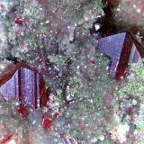CinabrioMina Las Cuevas, Almadén, Comarca Valle de Alcudia, Ciudad Real, Castilla-La Mancha, EspañaCristales de 3 mm. (Autor: Antonio P. López)