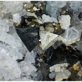 Tetrahedrite, Pyrite, Quartz, Sphalerite<br />Boldut Mine, Cavnic mining area, Cavnic, Maramures, Romania<br />15 cm x 12 cm x 5 cm<br /> (Author: silvia)